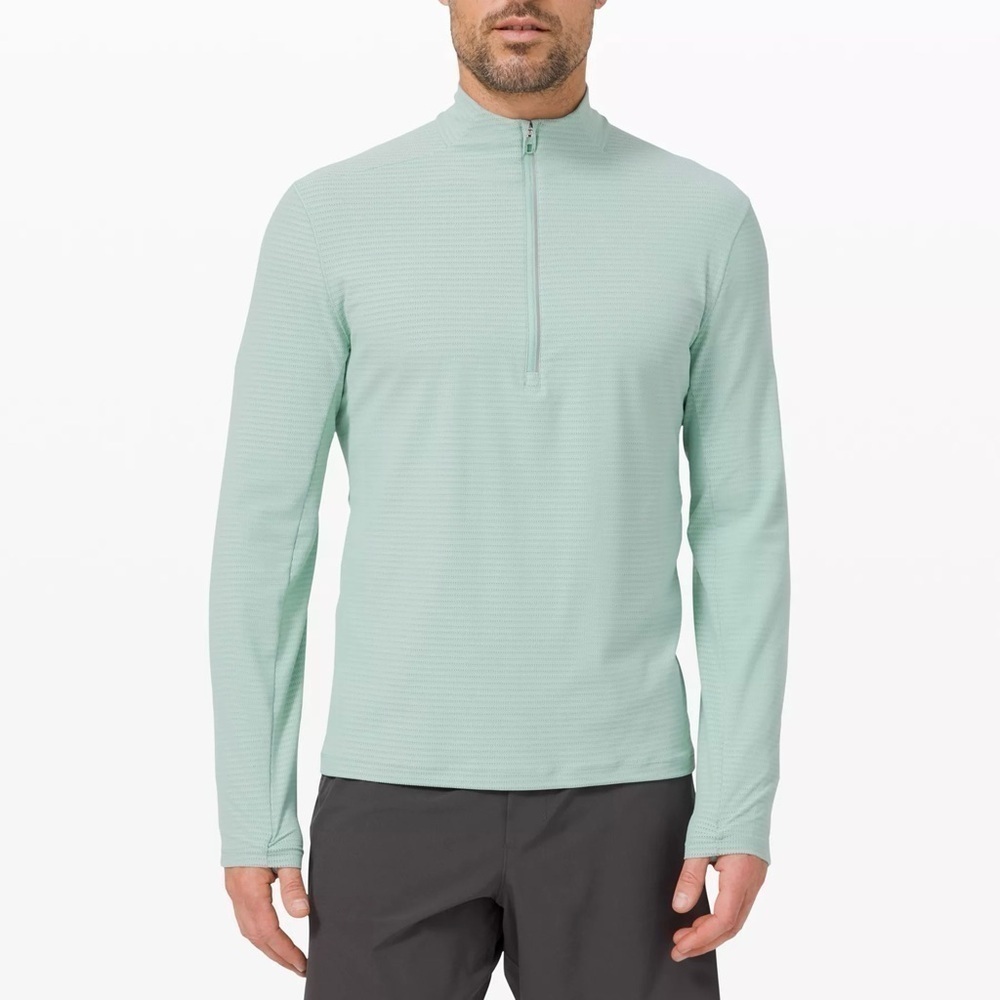 Lululemon Surge Warm 1/2 Zip Pullover Mint Green Sz M